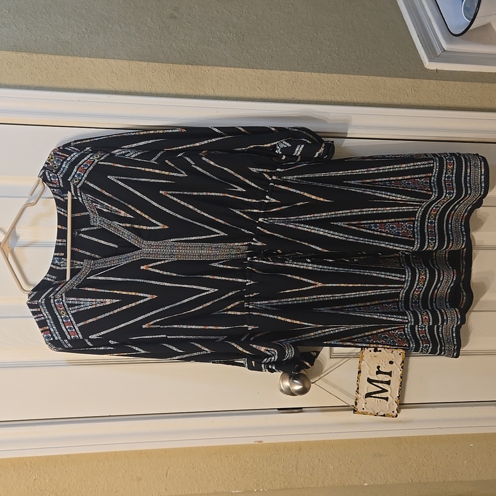 Black & multi dress